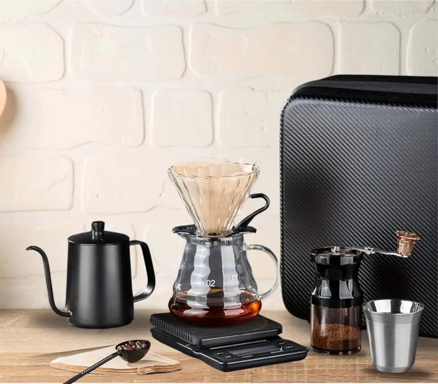 Ten Piece Portable Pour Over Coffee Set